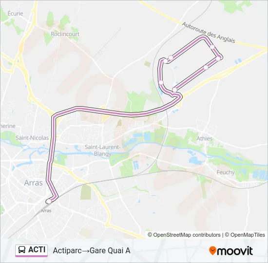ACTI Bus Line Map