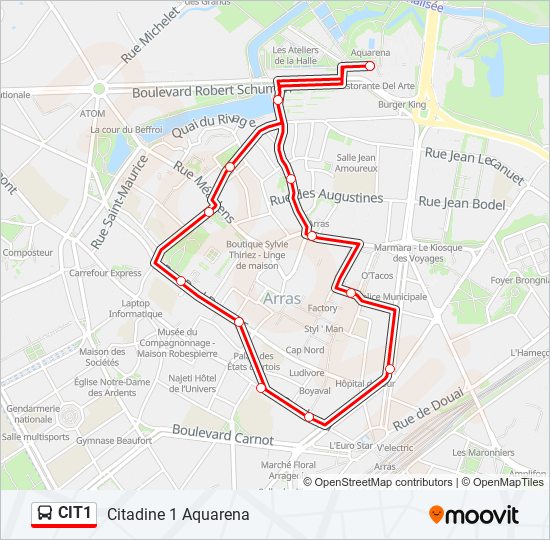 CIT1 bus Line Map