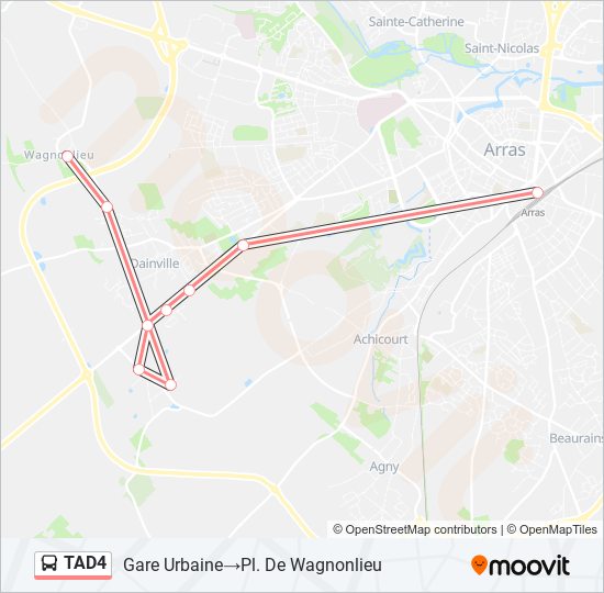 TAD4 bus Line Map