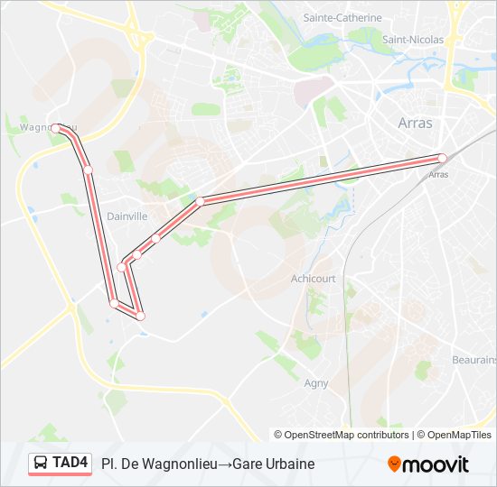 TAD4 bus Line Map