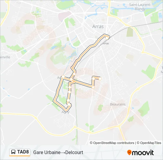 TAD8 Bus Line Map