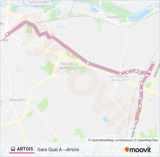 ARTOIS Bus Line Map
