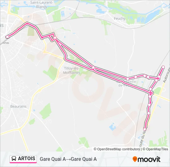 ARTOIS Bus Line Map