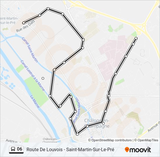 Plan de la ligne 06 de bus