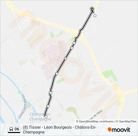 Plan de la ligne 06 de bus