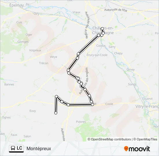 LC Bus Line Map