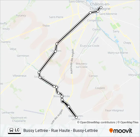 LC Bus Line Map