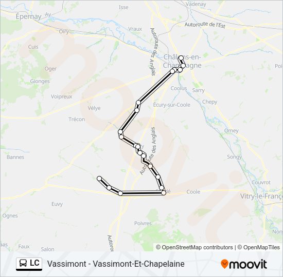 LC Bus Line Map