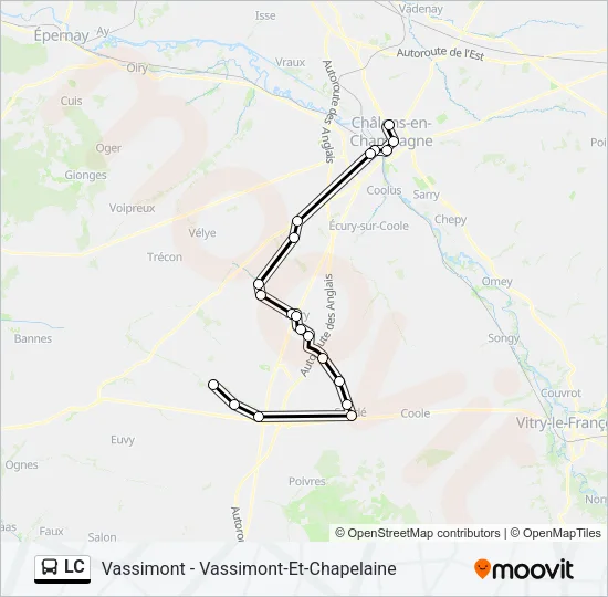 LC Bus Line Map