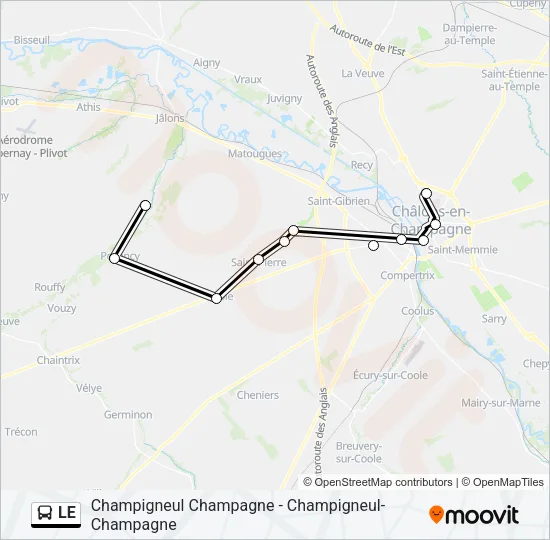 LE Bus Line Map