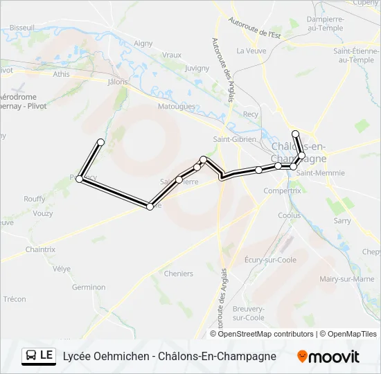 LE Bus Line Map