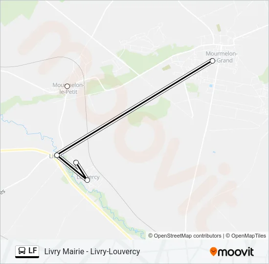 Plan de la ligne LF de bus