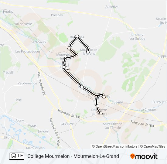 LF Bus Line Map