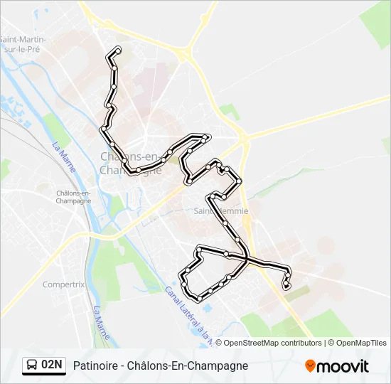 02N Bus Line Map