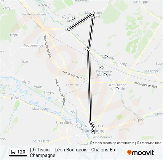 120 Bus Line Map