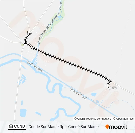 COND Bus Line Map