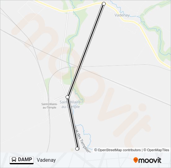 Plan de la ligne DAMP de bus