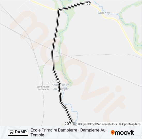 Plan de la ligne DAMP de bus