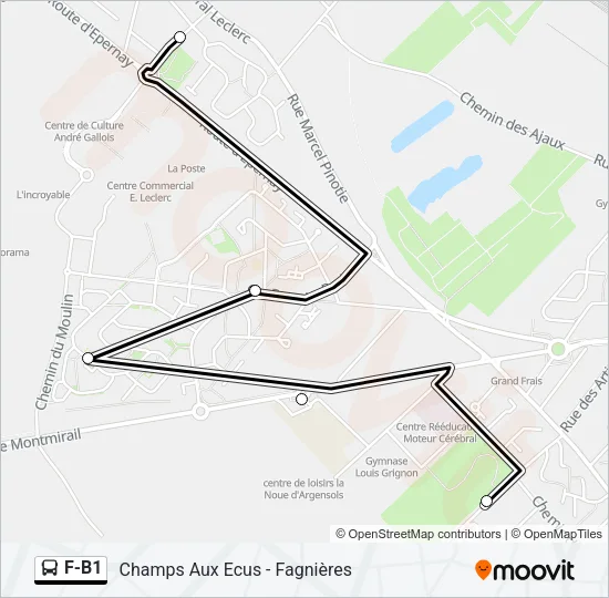 F-B1 Bus Line Map