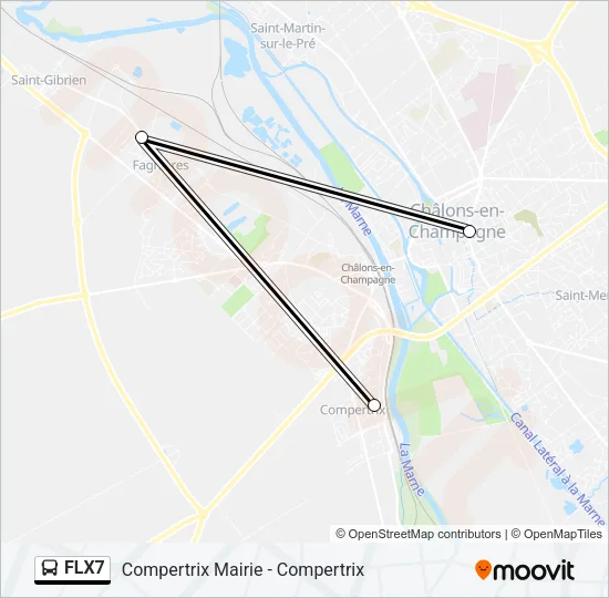 FLX7 Bus Line Map