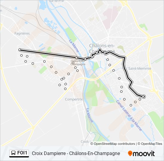 Mapa de FOI1 de autobús