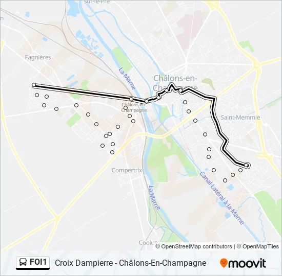 FOI1 Bus Line Map