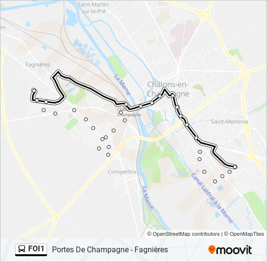 FOI1 Bus Line Map