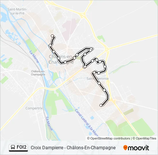 FOI2 Bus Line Map