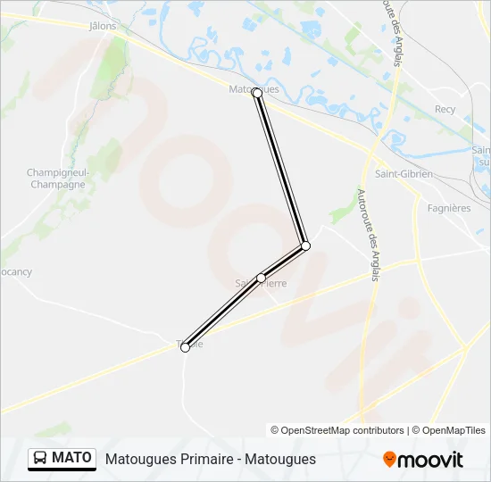 MATO Bus Line Map