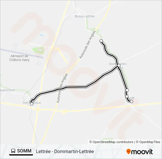 Plan de la ligne SOMM de bus