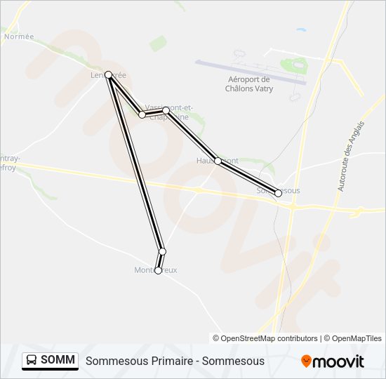 Plan de la ligne SOMM de bus