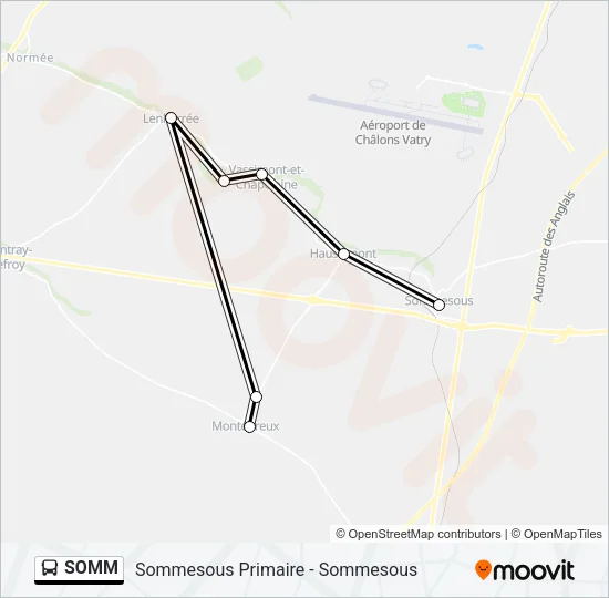 Plan de la ligne SOMM de bus