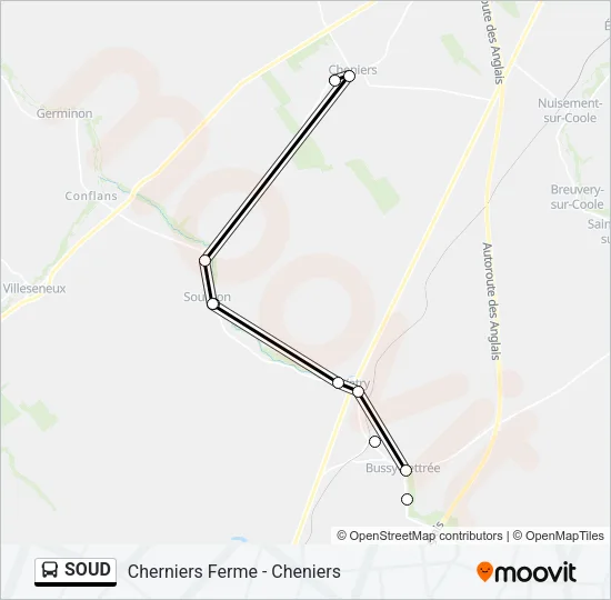 SOUD Bus Line Map