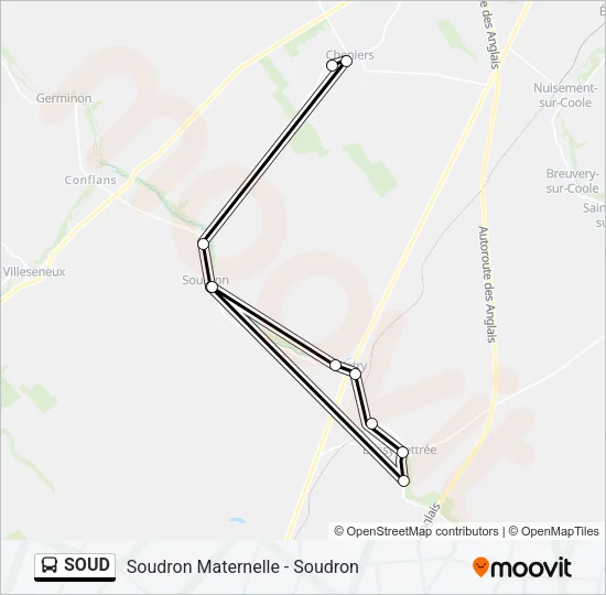 SOUD Bus Line Map