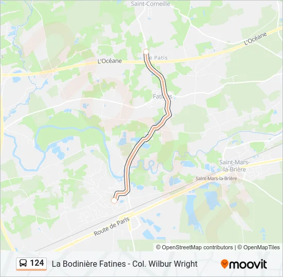 124 Bus Line Map