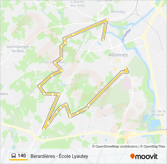 140 Bus Line Map