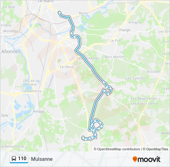 110 Bus Line Map
