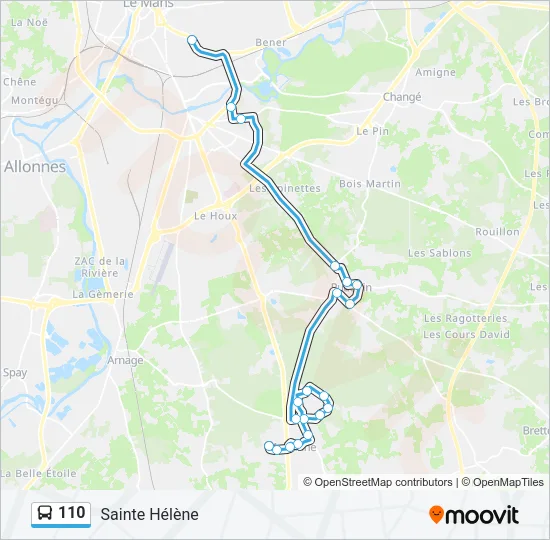 110 Bus Line Map