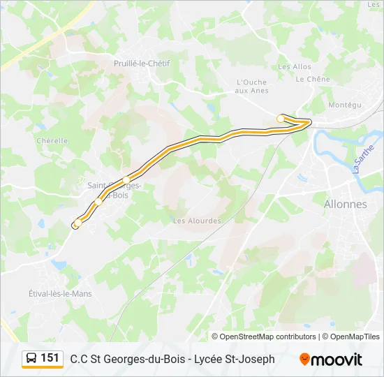 151 Bus Line Map