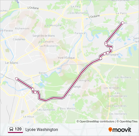 120 Bus Line Map