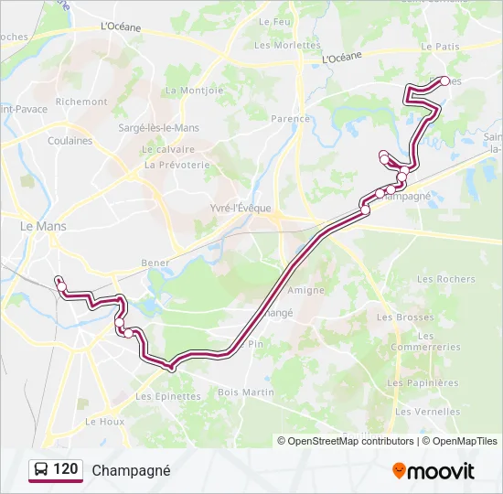 120 Bus Line Map