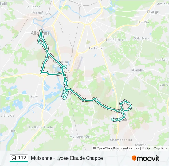112 Bus Line Map