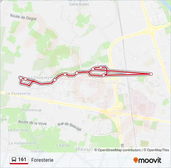 161 Bus Line Map