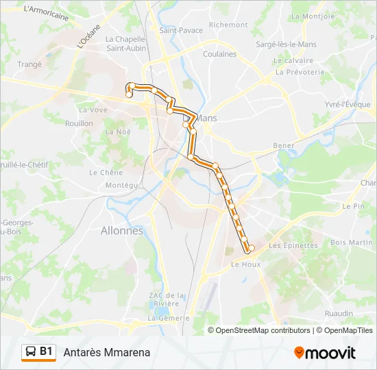 B1 Bus Line Map