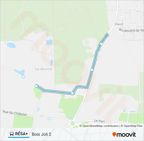 RÉSA+ Bus Line Map