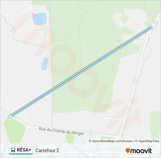 RÉSA+ Bus Line Map