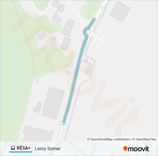 Plan de la ligne RÉSA+ de bus