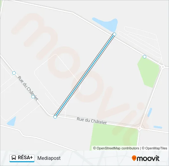 Plan de la ligne RÉSA+ de bus