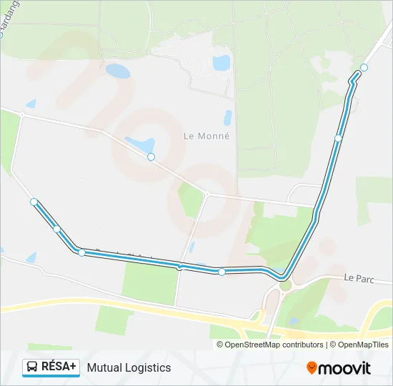RÉSA+ Bus Line Map
