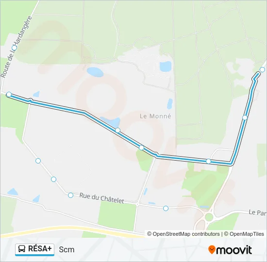 RÉSA+ Bus Line Map